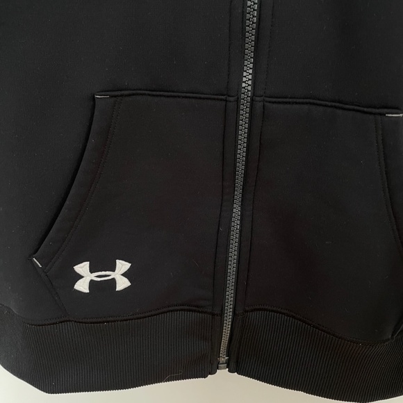 Under Armour women full zip black fleece hoodie Size M - Picture 3 of 7